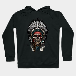 Indian Skull Warrior T-shirt Hoodie